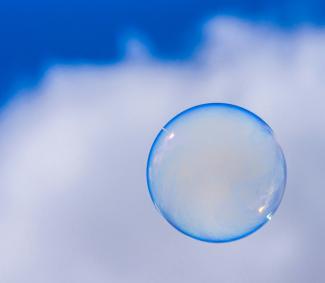 blue bubble by Zdeněk Macháček courtesy of Unsplash.